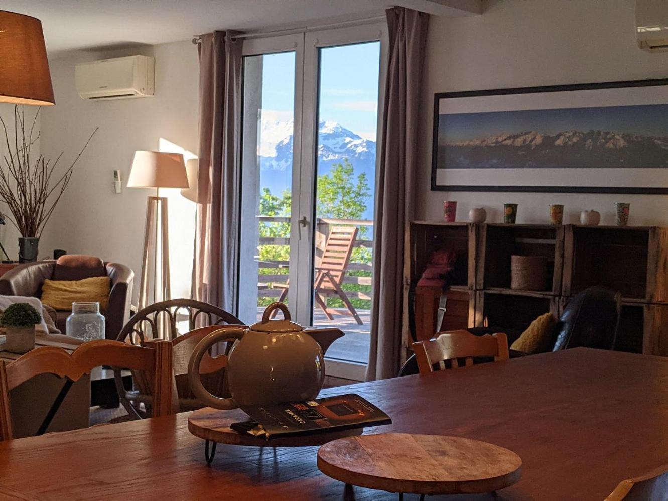 Maison Familiale En Montagne Avec Vue Merveilleuse Sur Le Massif De Belledonne Saint-Bernard  Ngoại thất bức ảnh